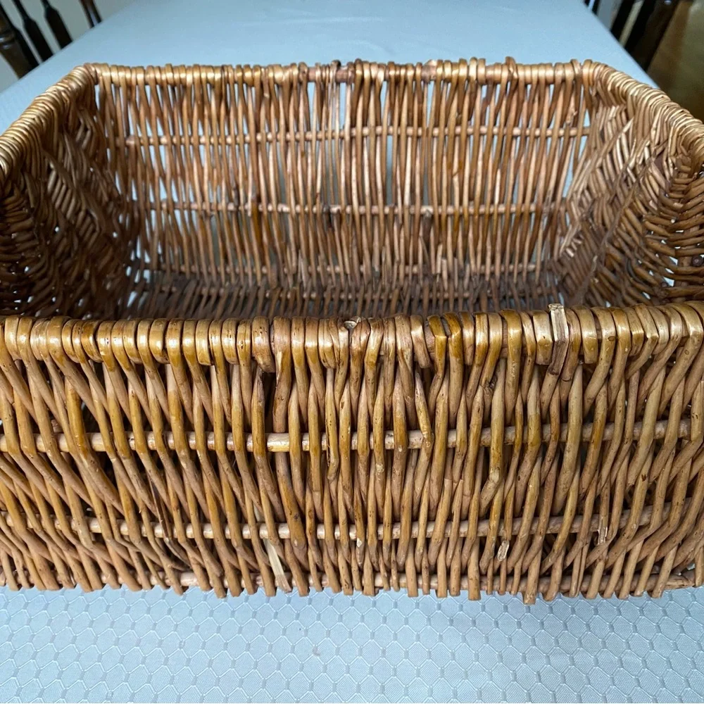 VTG Woven Honey Golden Rectangular Basket